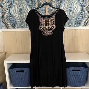 Ronni Nicole Embroidered & Beaded Dress, Size 10